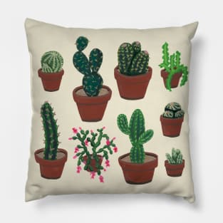 Gouache Cacti Pillow