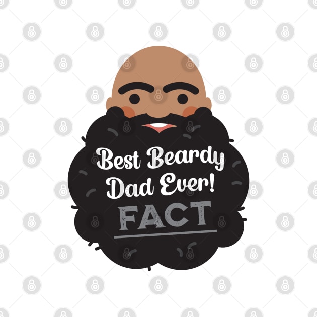 Best (Black) Beardy Dad Ever -FACT!- by VicEllisArt