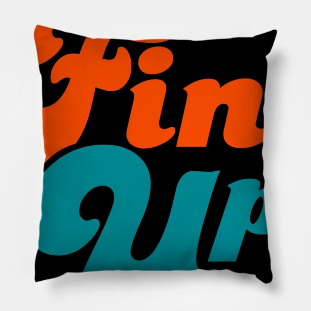 Fins Up, Miami Dolphins Pillow by FanSwagUnltd