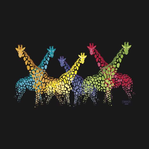 Rainbow Giraffe's by erinmizedesigns