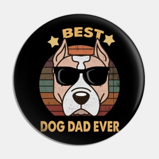 Vintage Dog Dad Pit Bull  Gift For Father's Day Gift Pin