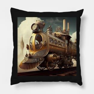 Steampunk Series - Copper Train Express Pillow