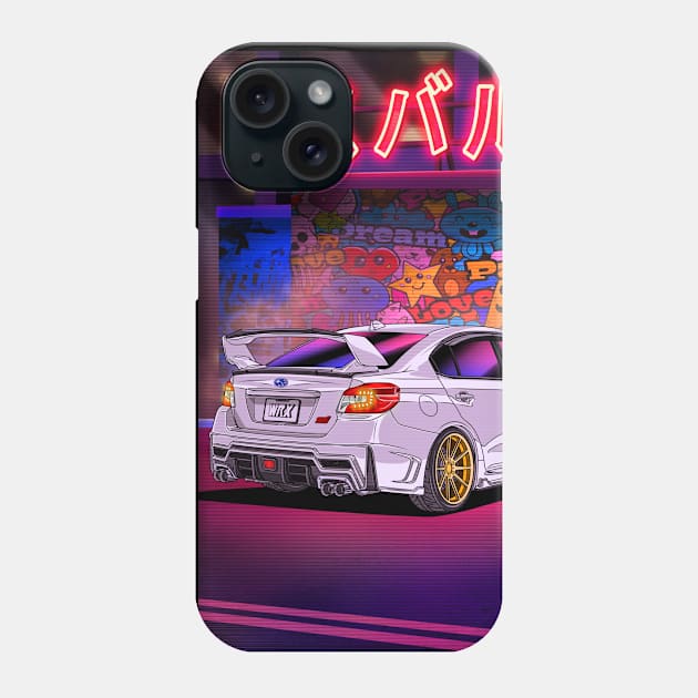 Night Tokyo Subaru Impreza WRX STi Evo Eye 2015 Phone Case by Guyvit