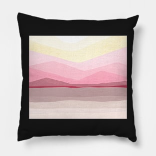 Taupe mountain landscape artwork Pillow