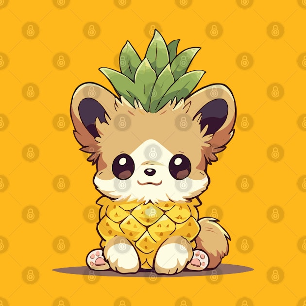 Puppy disguised as a pineapple by etherElric