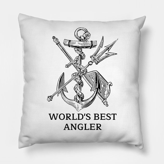 Worlds Best Angler Pillow by 29 hour design