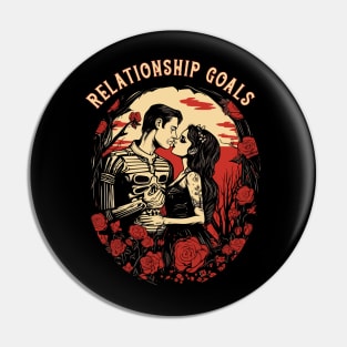 Halloween relationship goals Goth Theme Gothic Skull Emo Pin