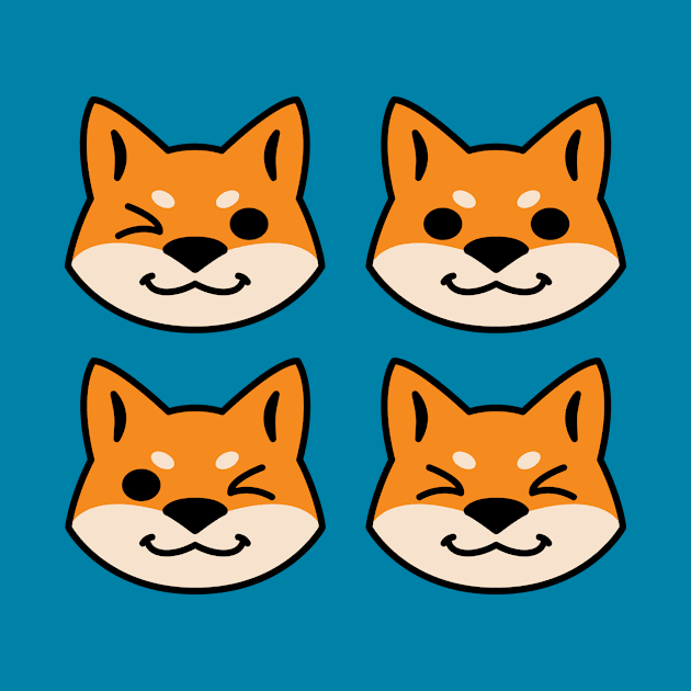 4 Shibas (Red) by kaeru