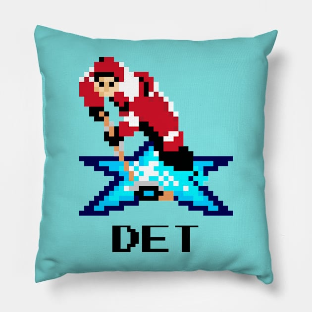 16-Bit Ice Hockey - Detroit Pillow by The Pixel League