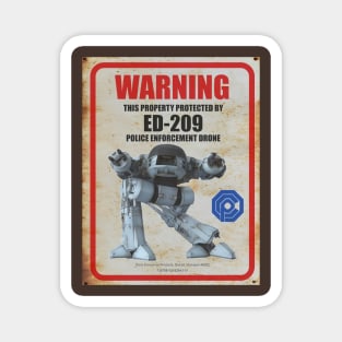 Rusty Old ED-209 Sign Magnet