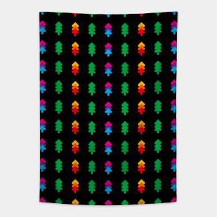 Colorful fir trees pattern, version two Tapestry