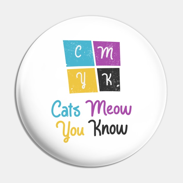 CMYK Colors Cat Joke Pin by Commykaze