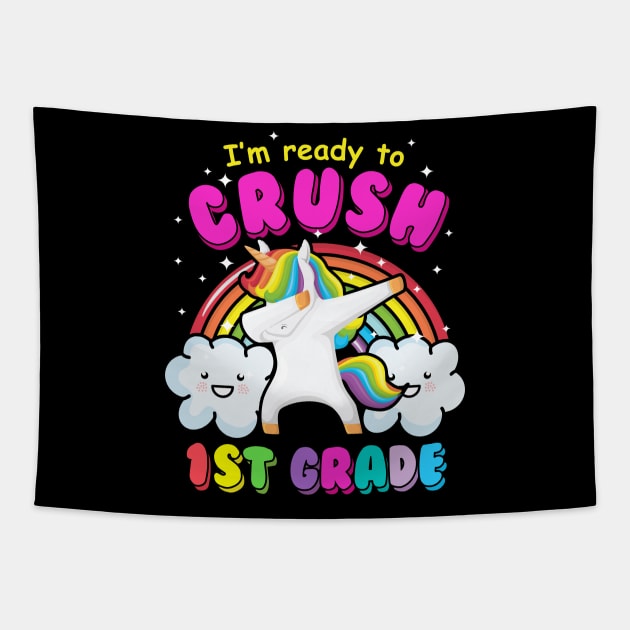 I'm ready to crush 1st grade dabbing Unicorn 2 Tapestry by opippi