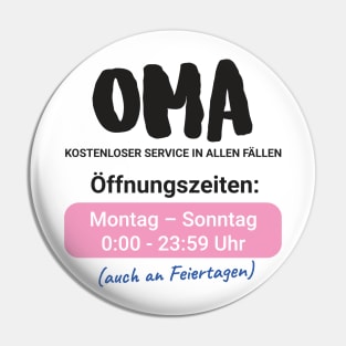 Oma kostenloser Service in allen Fällen Pin