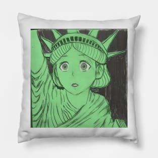 Shocked Lady Liberty Pillow