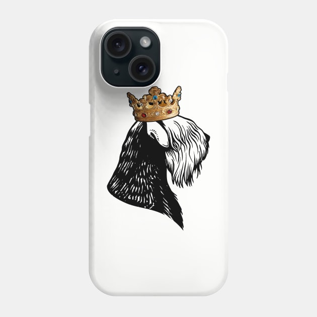 Black Russian Terrier Dog King Queen Wearing Crown Phone Case by millersye