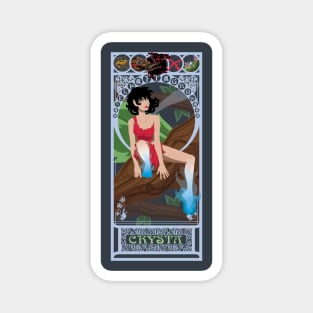 Crysta - art nouveau - Fern Gully Magnet