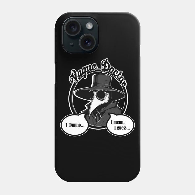 Vague Doctor - White Outlined Version Phone Case by Nat Ewert Art