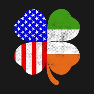 America Ireland 4 Leaf Clover T-Shirt