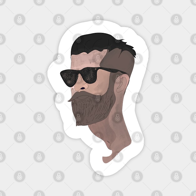 Beardo Magnet by ROCOCO DESIGNS