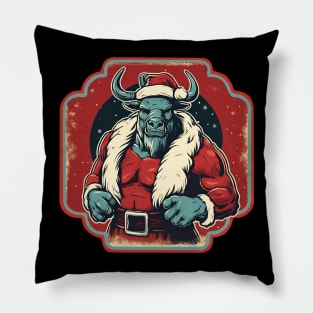 Minotaur Santa Claus Pillow