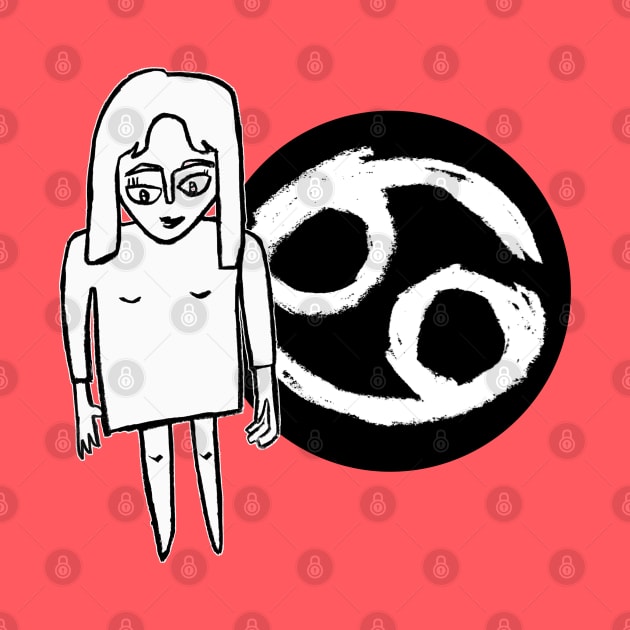 Cancer Zodiac Woman, Cancer Sign Girl by badlydrawnbabe