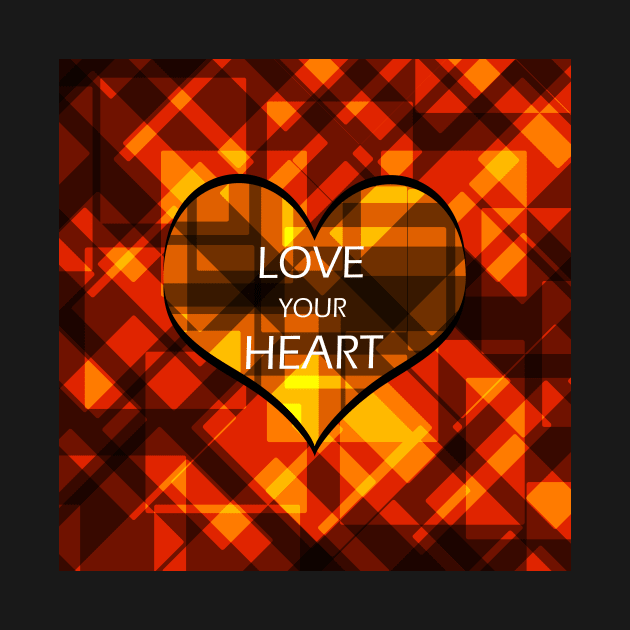 love your heart abstract background by Capturedtee