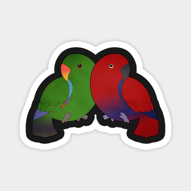 Eclectus Parrot Magnet by Psitta