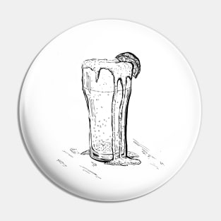 Beer , kitchen bar craft line art, modern black and white beverage Pin