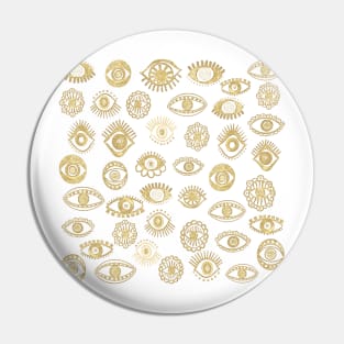 Gold eyes Pin