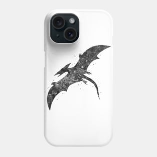 Pterodactyl dinosaur black and white Phone Case