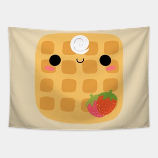 Cute Waffle Breakfast Friend Tapestry