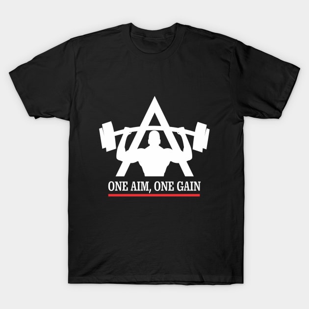 Planet fitness one aim one gain workout - Fitness - T-Shirt