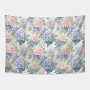 Amazing Watercolor Hydrangea - Floral Pattern Tapestry