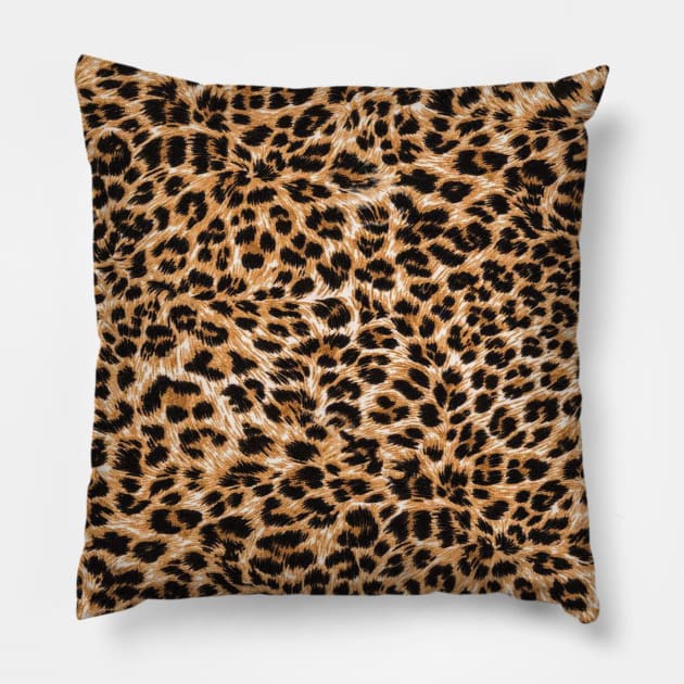 Leopard Print Pillow by EarlGreyTees