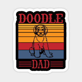 Vintage Doodle Dog Dad Daddy Father Happy Son Daughter Papa Magnet