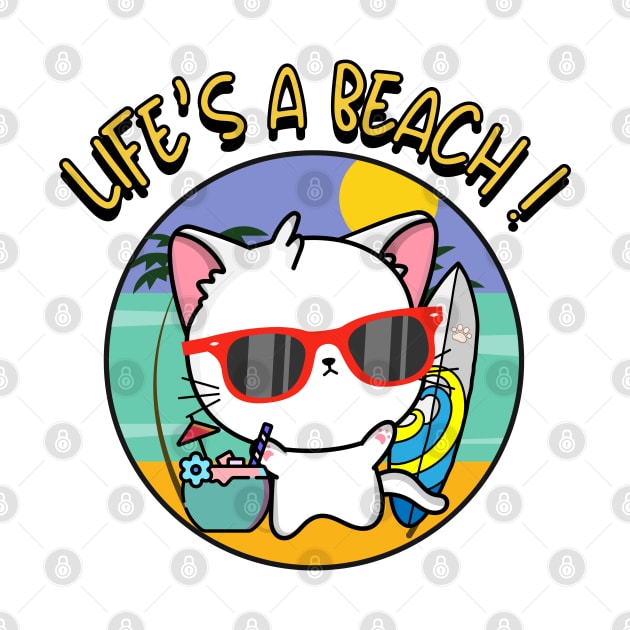 Life's a beach Angora Cat by Pet Station