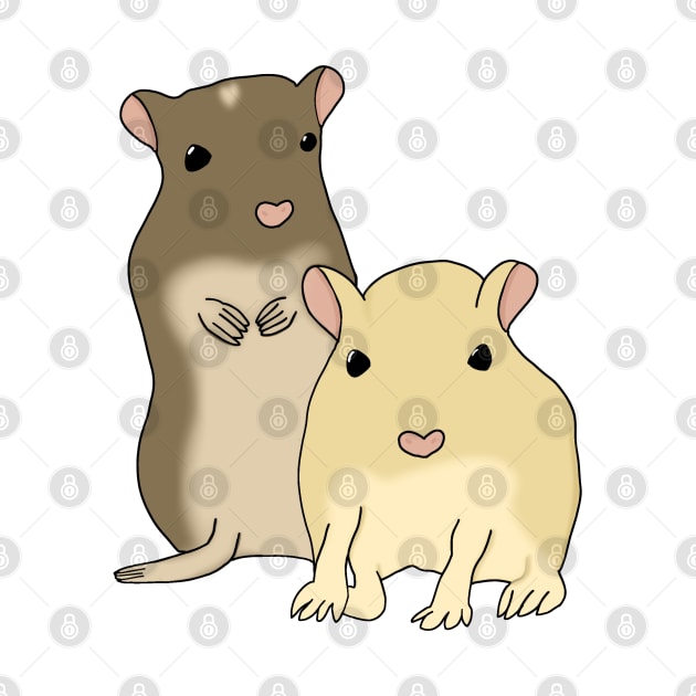 Two cute gerbils by Becky-Marie