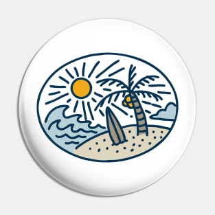 Surf and Beach Pin