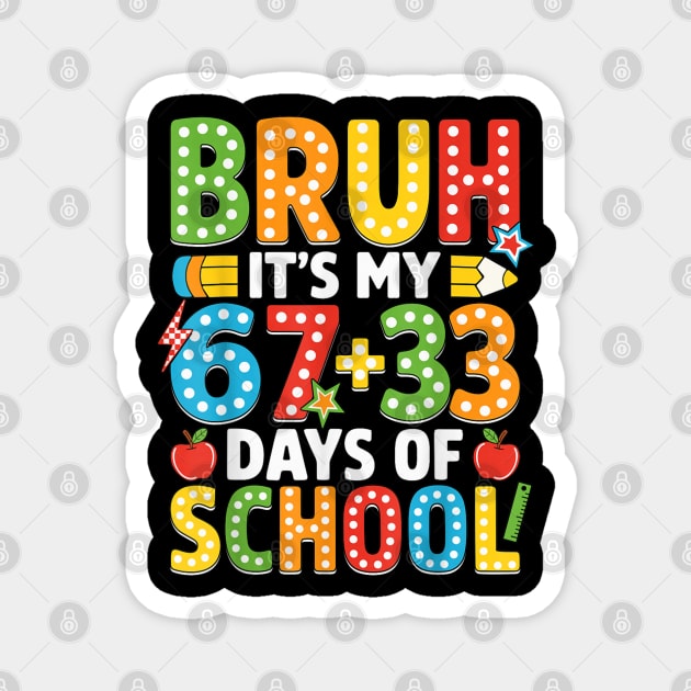 Bruh It's My 100 Days Of School Magnet by dtr_art
