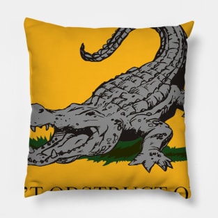 Don't Obstruct On Me Alligator v2 Pillow