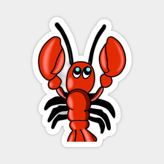 Cute Lobster Drawing Magnet by Play Zoo