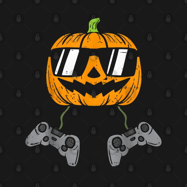 Halloween Jack O Lantern Gamer Funny Video Games by lunacreat