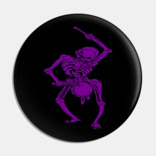 Civil War Federal Drummer Boy Skeleton In Purple Pin