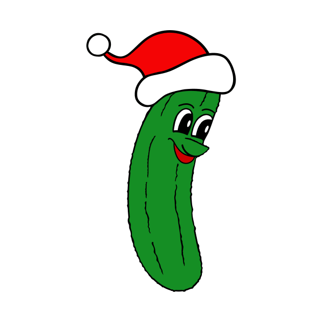 CHRISTMAS Party Dill Pickle - Funny Food Art by SartorisArt1