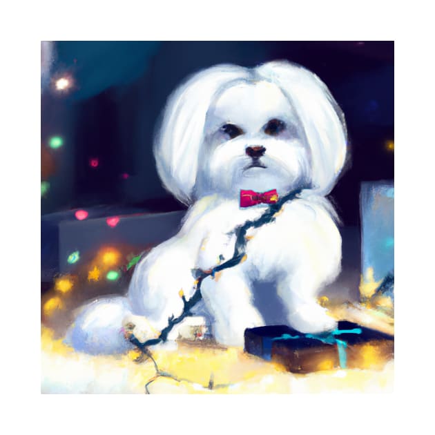 Cute Maltese Dog Drawing by Play Zoo