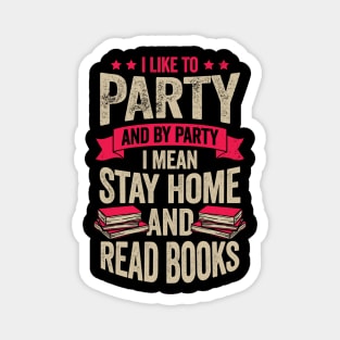 Funny Bookworm Book Reading Lover Gift Magnet