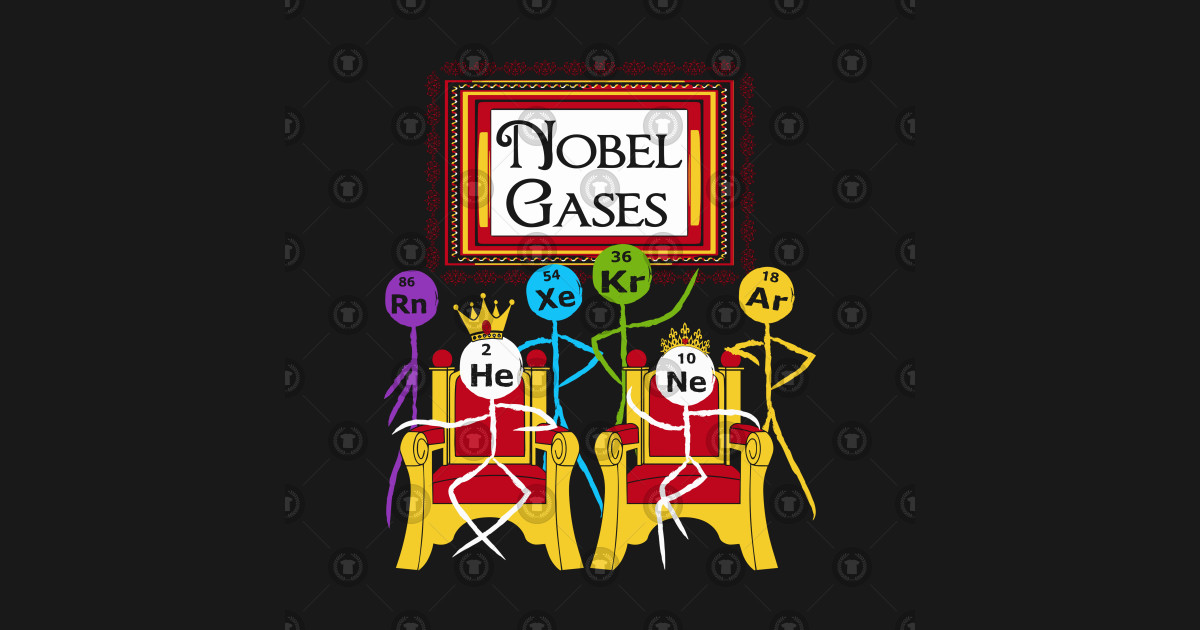 Funny Noble Gases T Shirt Science Puns Periodic Table Geek By Interdesign