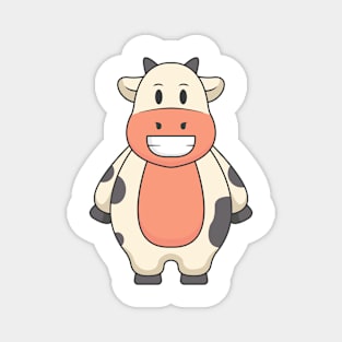 cute cow character illustration design Magnet