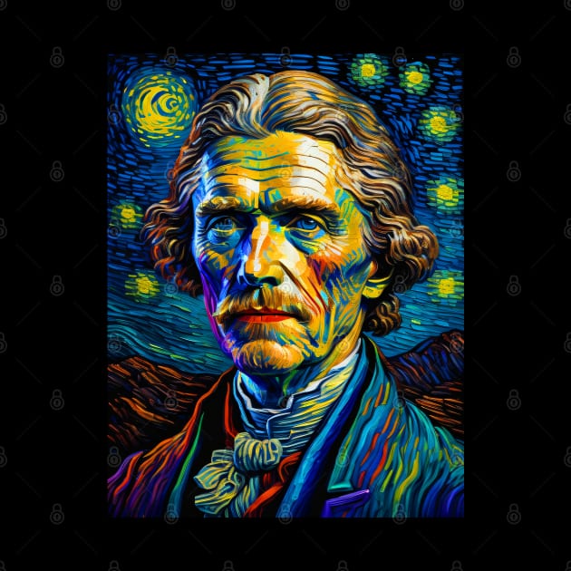 Thomas Jefferson in starry night by FUN GOGH